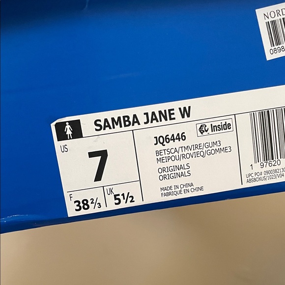 NEW Adidas Red and White Samba Mary Jane size 7 women - Picture 4 of 4